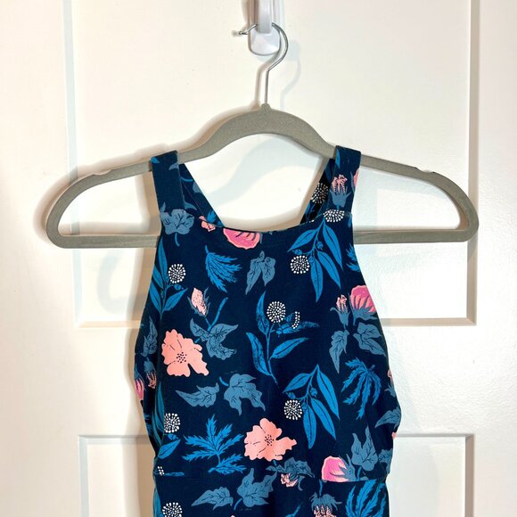 Patagonia Magnolia Spring Navy Blue Floral Jersey Knit Outdoor Dress Size XS - Picture 5 of 7